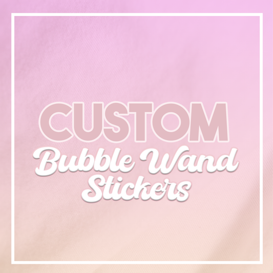 Custom Bubble wand Party Stickers