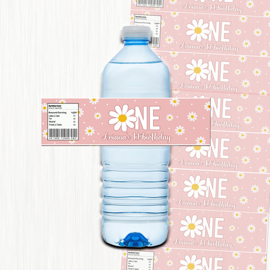 Daisy Water Bottle Label