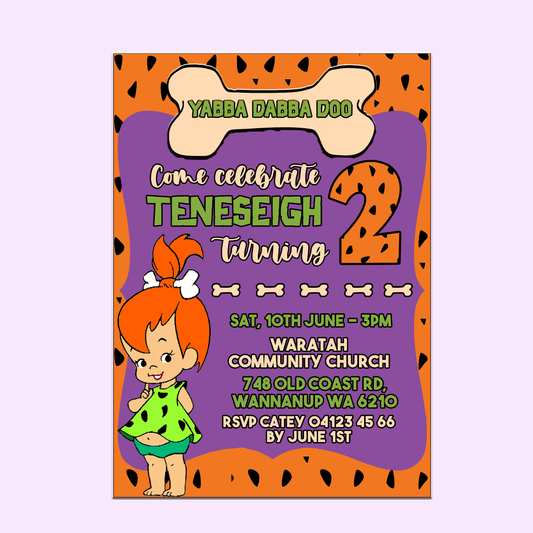 Flintstones Invitation