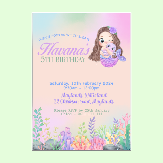 Mermaid Invitation