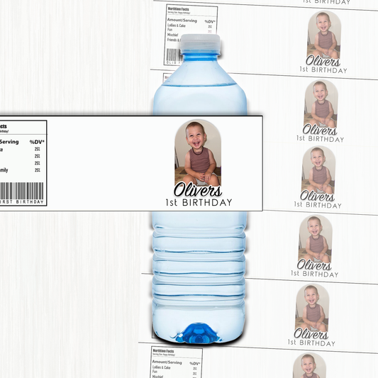 Photo-style Arch Water Bottle Labels