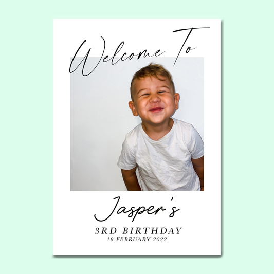 Photo-style Square Welcome Poster