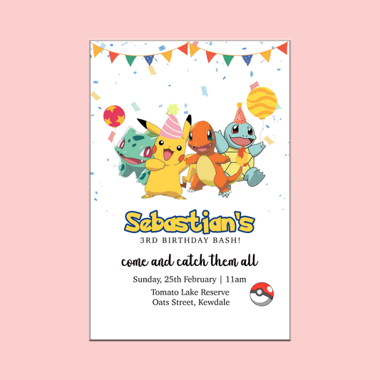 Pokemon Invitation