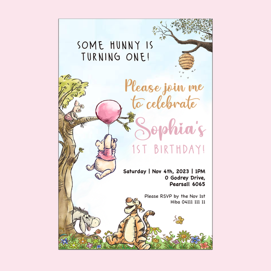 Winnie the Pooh Invitation