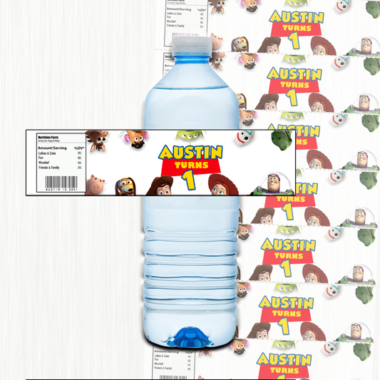 Toy Story water bottle labels