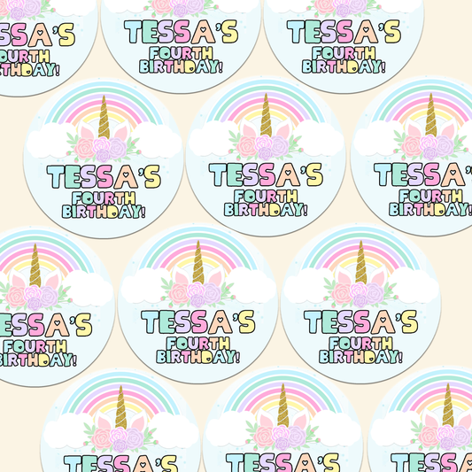 Unicorn Party Stickers