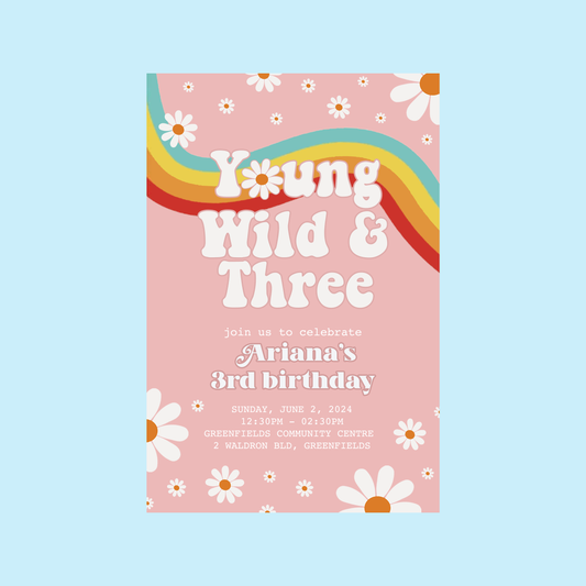 Young Wild & Three Invitation