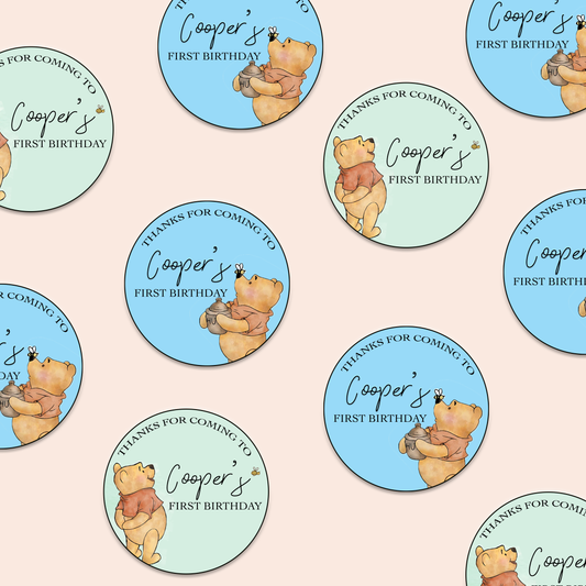 Winnie the Pooh Party Stickers